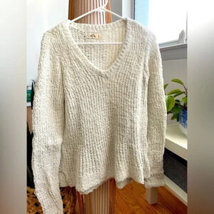 Hollister plush sweater / cream / size s